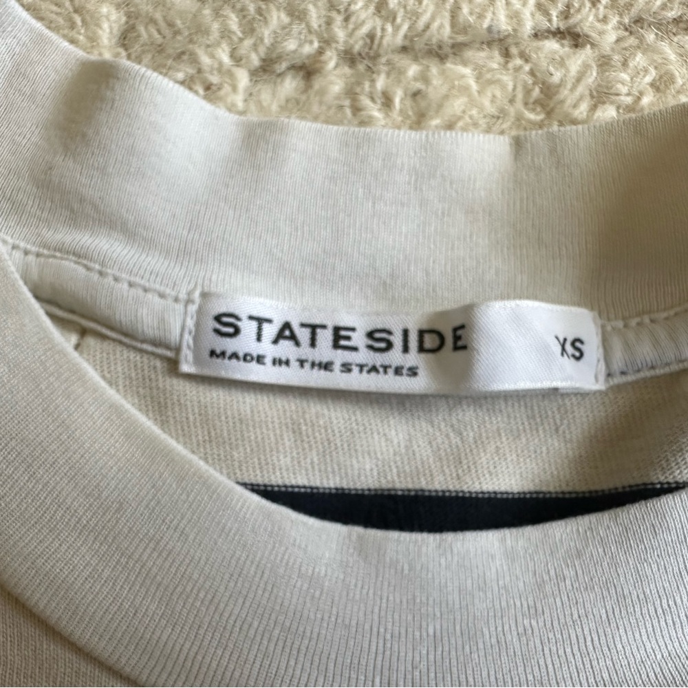 Striped navy and cream top - excellent condition.